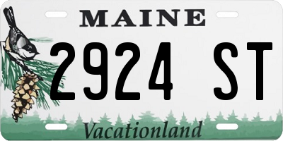 ME license plate 2924ST