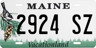 ME license plate 2924SZ