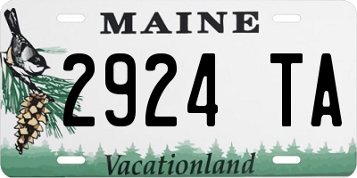 ME license plate 2924TA