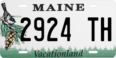 ME license plate 2924TH