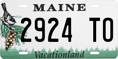 ME license plate 2924TO