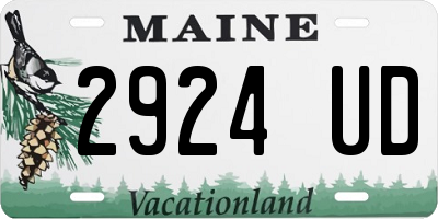 ME license plate 2924UD