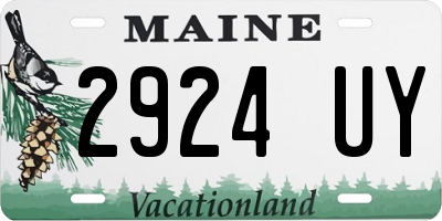 ME license plate 2924UY