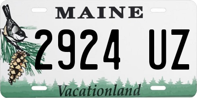 ME license plate 2924UZ