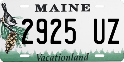 ME license plate 2925UZ