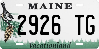 ME license plate 2926TG