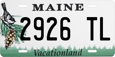 ME license plate 2926TL