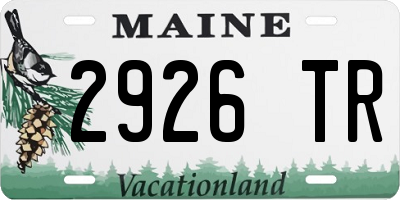 ME license plate 2926TR