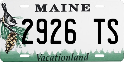ME license plate 2926TS
