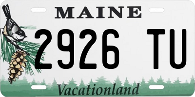 ME license plate 2926TU