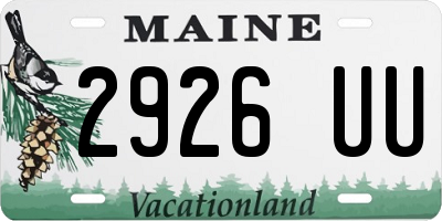 ME license plate 2926UU