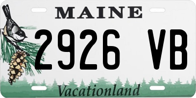 ME license plate 2926VB
