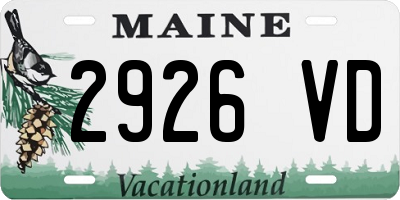 ME license plate 2926VD