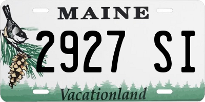 ME license plate 2927SI