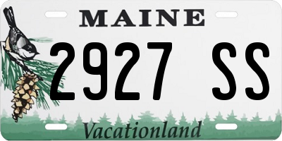 ME license plate 2927SS