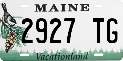 ME license plate 2927TG