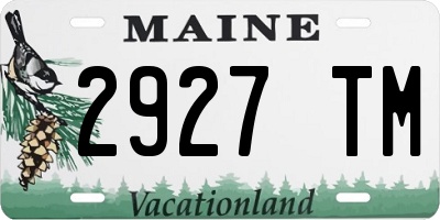 ME license plate 2927TM