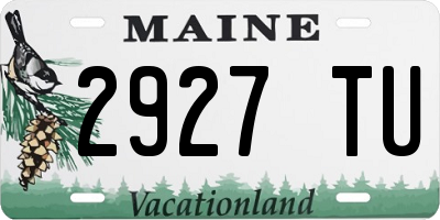 ME license plate 2927TU