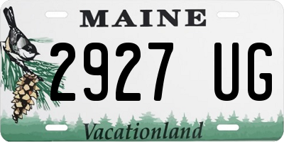 ME license plate 2927UG