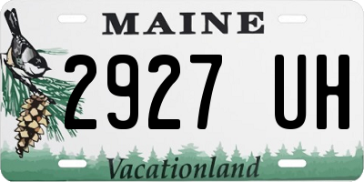 ME license plate 2927UH