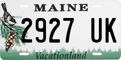 ME license plate 2927UK