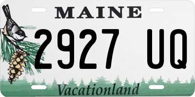 ME license plate 2927UQ