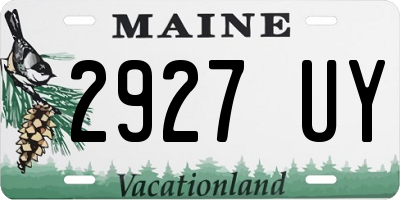 ME license plate 2927UY