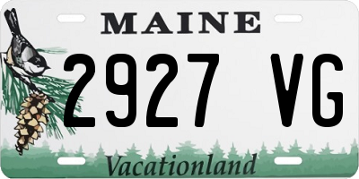 ME license plate 2927VG