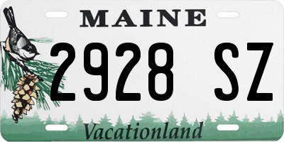 ME license plate 2928SZ