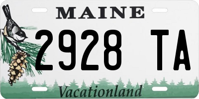 ME license plate 2928TA