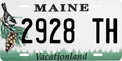 ME license plate 2928TH