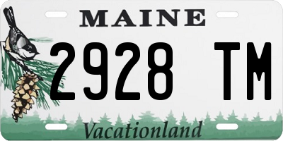 ME license plate 2928TM