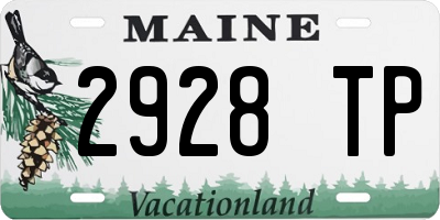 ME license plate 2928TP