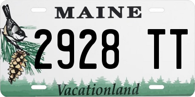 ME license plate 2928TT