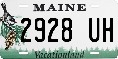 ME license plate 2928UH