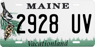 ME license plate 2928UV