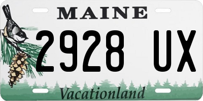 ME license plate 2928UX