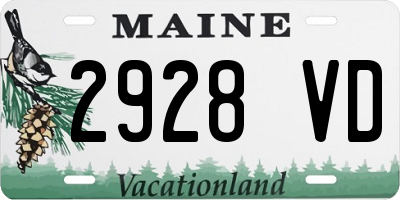 ME license plate 2928VD