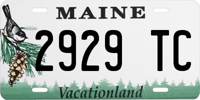 ME license plate 2929TC