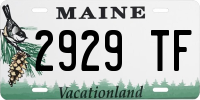 ME license plate 2929TF