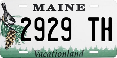 ME license plate 2929TH