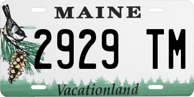 ME license plate 2929TM