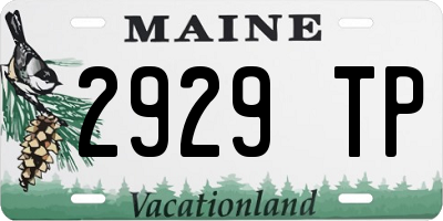 ME license plate 2929TP