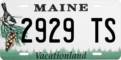 ME license plate 2929TS