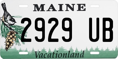 ME license plate 2929UB