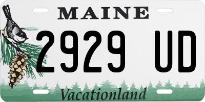 ME license plate 2929UD