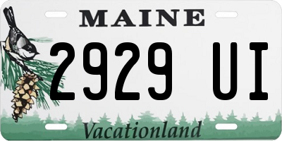 ME license plate 2929UI