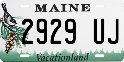 ME license plate 2929UJ