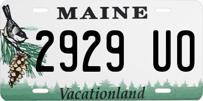 ME license plate 2929UO