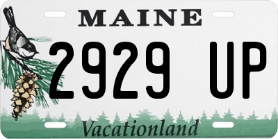 ME license plate 2929UP